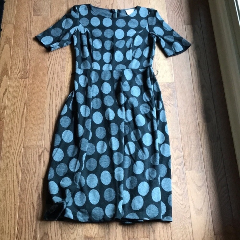 Julian Taylor polka dot Aline midi dress